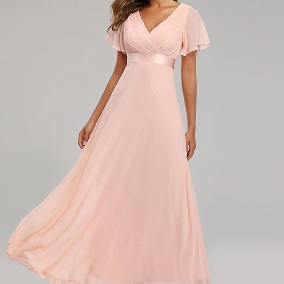 Ever Pretty Dresses & Skirts - Blush chiffon aline evening gown dress sz 12 NWT *U